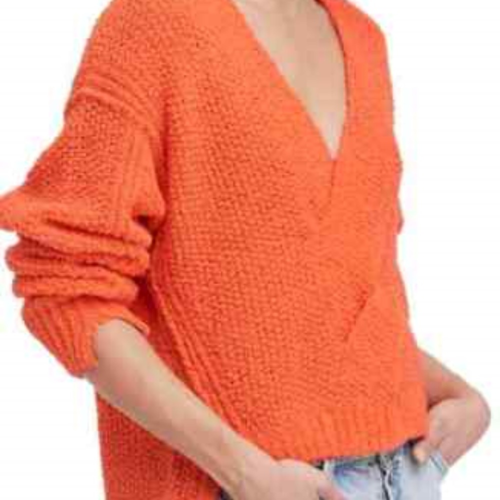 *SOLD*. Free People Coco V-neck Sweater - Picture 2 of 4